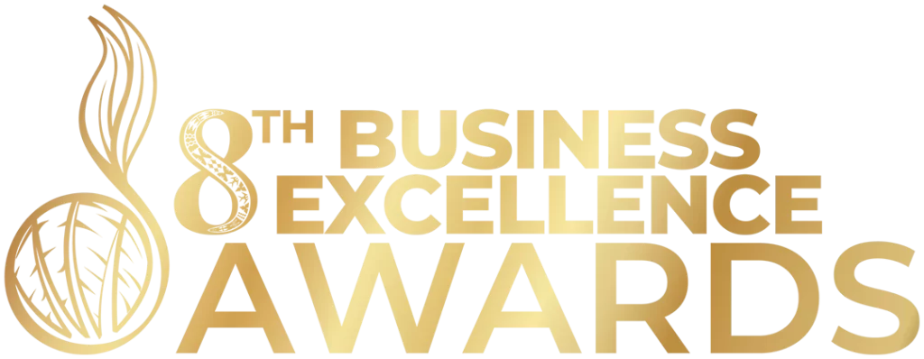 Gold-gradient text displaying the words "STREAMY AWARDS" in a bold, uppercase font, with a blurred and pixelated effect.