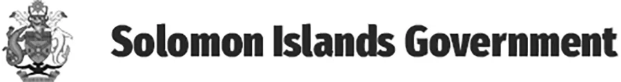 The Solomon Islands Government logo featuring a crest on the left and the text "Solomon Islands Government" in bold, black letters.